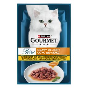 Влажный корм для котов с курицей Gourmet Perle, 85 гр