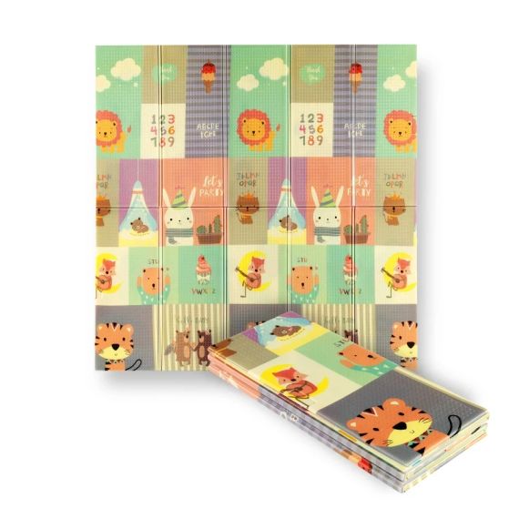 Складной детский коврик MD04 ZOO 195x180 см от NILS FUN | Зображення 1
