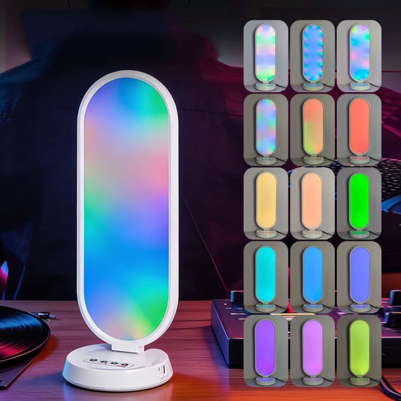 Світлодіодна LED лампа Desktop Fill light MJ-52 CCT+RGB з пультом 3000-6500K (для блогерів та візажистів) (66,0*19,0cm) | Зображення 5