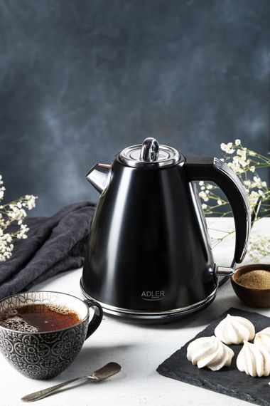 Електрочайник з нержавіючої сталі Adler AD 1343 чорний 1,5 л, 2200 Вт | Зображення 7
