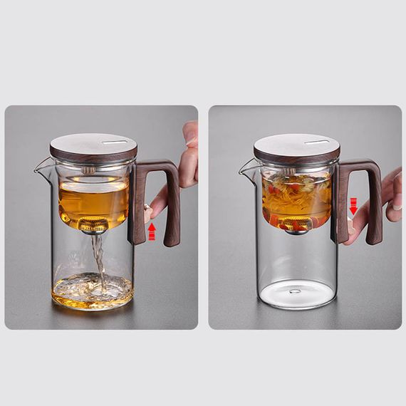 Чайник для заварювання TeaPot D-28 Small pretty waist 720ml Transparent | Зображення 4