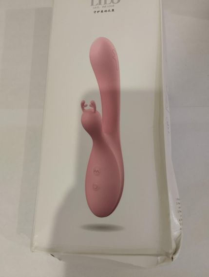 (ПОВРЕЖЕННА КОРОБКА) Вібратор кролик, вагінально кліторальний "Funny deer", колір пудра, 10 режимів вібрації sexstyle | Зображення 1