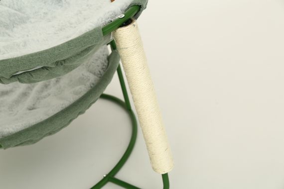 Подвійний лежак для домашніх тварин MISOKO Pet bed, round, double, steel frame, 70x50x40 cm, light green | Зображення 2
