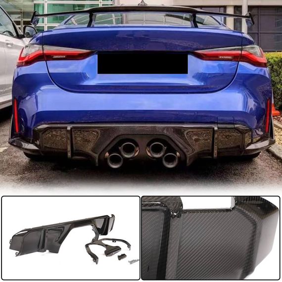 Дифузор заднього бампера V2 (для G82/G83, Карбон) для BMW 4 серія G22/23/26 2020- рр