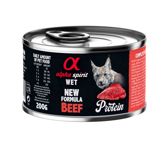 Корм Alpha Spirit Beef for Adult Cats влажный с говядиной для взрослых котов 200 гр