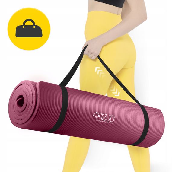 Килимок (мат) спортивний 4FIZJO NBR 190 x 100 x 1.5 см для йоги та фітнесу Burgundy (P-5905973407144) | Зображення 5