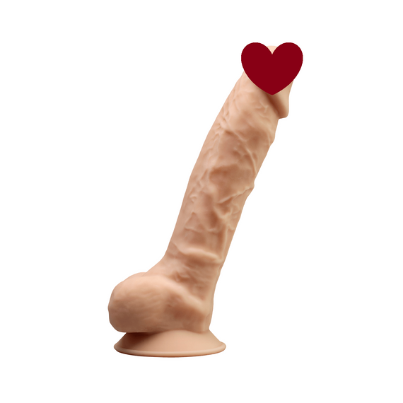 Фалоімітатор SilexD Vetus Flesh (MODEL 1 size 8in), двошаровий, силікон + Silexpan, діаметр 4,2см Sex Aura