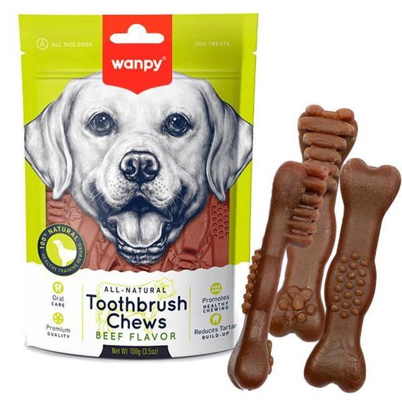 Wanpy Toothbrush Chews Beef ванпи жевательное лакомство со вкусом говядины для собак 0.1кг Говядина