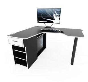 Стол компьютерный Comfy-Home Kano-2 черныйбелый