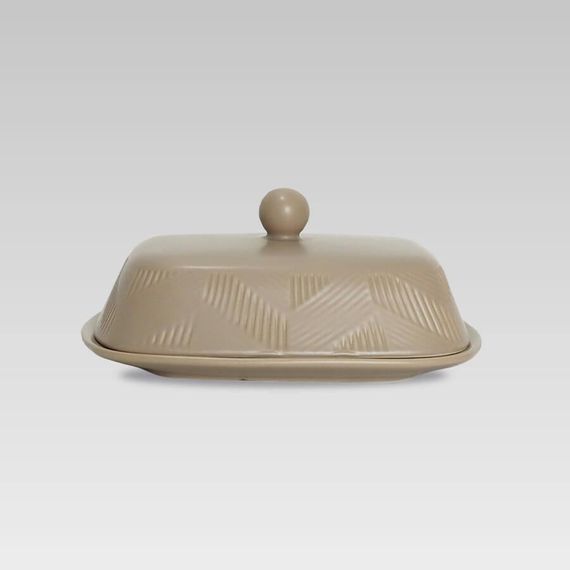 Масленка керамическая Maestro MR-20004-45 Geometry Beige для сливочного масла