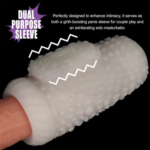 Насадка на член/мастурбатор - Knights Ring Vibrating Dual Purpose Sleeve-Drip | Зображення 4