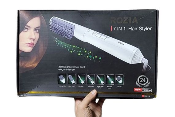 Фен - щітка мульти стайлер Rozia HC-8110 7в1 500 Вт для укладання волосся та завивки волосся з іонізацією | Зображення 9