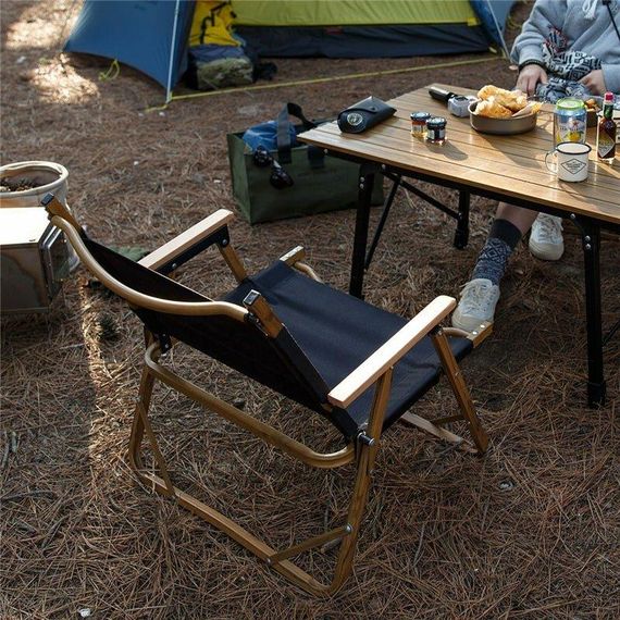 Крісло складне Naturehike MW02 NH19Y002-D, 600D Oxford / алюміній, чорний | Зображення 2