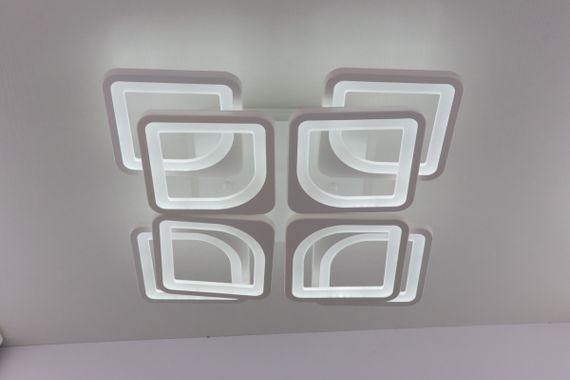 Люстра світлодіодна стельова LED світильник для квартири на стелю лед з пультом 25595 Білий 11х43х43 см. | Зображення 3