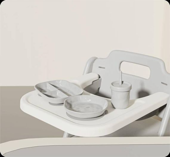 Набір для годування HEORSHE Ripple Gray | Зображення 1