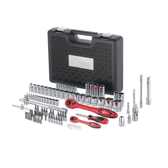 Професійний набір інструментів 1/2", 1/4", 94 од., Cr-V INTERTOOL ET-6094 | Зображення 2