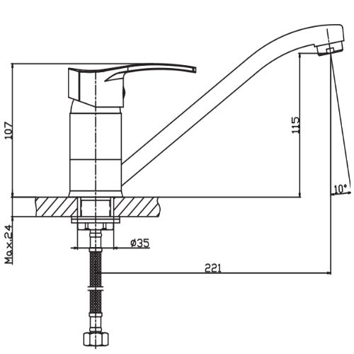 Змішувач для кухні Haiba ONIX 555 HB0323 | Зображення 1