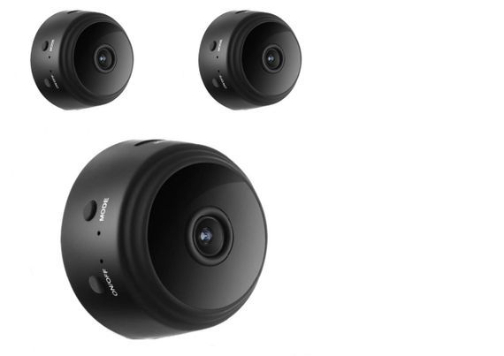 Мини Камера ip Видеонаблюдение Wi-Fi FullHD 1080 Action Camera A9 Беспроводная Комплект 3 штуки