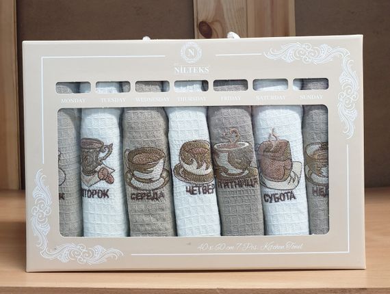 Набір рушників Zeron 128336 Туреччина 60*40  Вафельное полотно Різні кольори