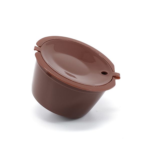 Многоразовая кофейная капсула для Nescafe Dolce Gusto/Nespresso — 1 шт. с фильтром, экологическая. Коричневая. | Зображення 1