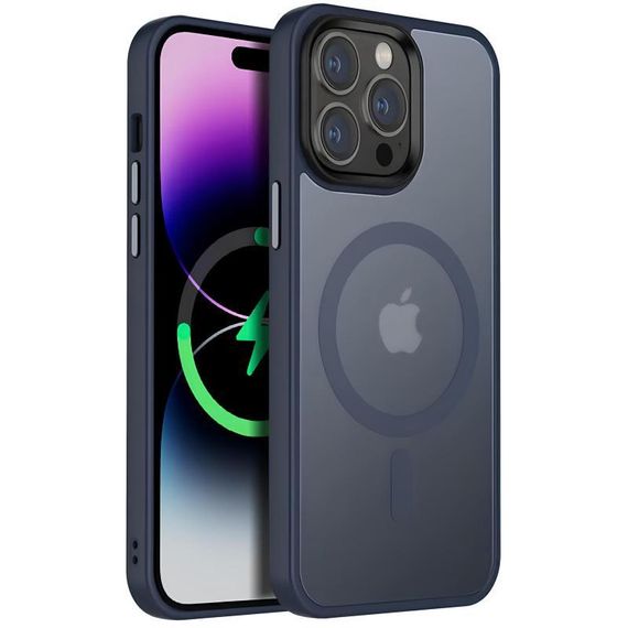 Чохол Ummi Colorful with MagSafe для Apple iPhone 14 Pro Max (6.7") Синій / Navy Blue