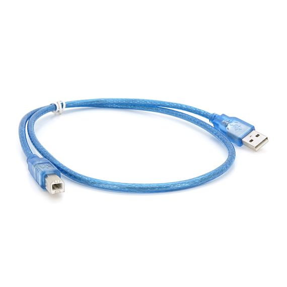 Кабель USB 2.0 RITAR AM / BM, 0.5m, прозорий синій | Зображення 1
