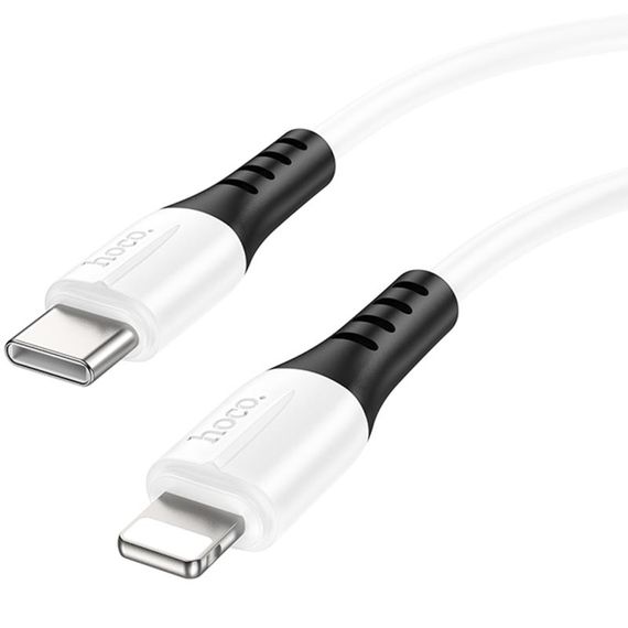 Дата кабель Hoco X82 Silicone Type-C to Lightning 20W (1m) White | Зображення 2