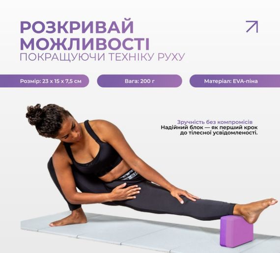 Блок для йоги EasyFit Polarity рadma (EF-1821-VP) | Зображення 5