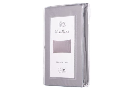 Наволочка Ardesto Mix&Match, 50х70см, 100% бавовна, сатин, сірий (ART5070PCD) | Зображення 2