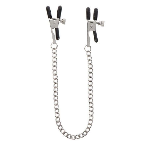 Зажимы на соски Adjustable Clamps with Chain Sex Aura | Зображення 2