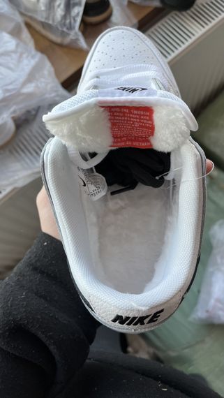 Кросівки зимові низькі Dunk Black White Хутро  , В'єтнам зима 0276 45 28.5 - 29 | Зображення 1