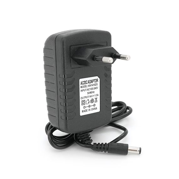 Імпульсний адаптер живлення KW-1415 14V 1.5А (21Вт) штекер 5.5/2.5, LED-індикація, Black