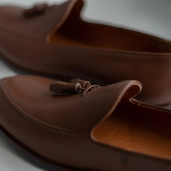 Оригинальные лоферы светло-коричневые 45 размер. | Зображення 3