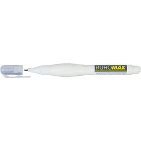 Коректор-ручка 5 мл BM.1058 BUROMAX, спиртова основа, металевий наконечник (4823078927972)