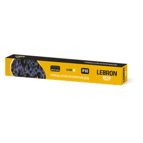 Гірлянда LED вулична LEBRON штора 3х0,5м, метеор. дощ 288LED, біла, IP65 (15-18-98)