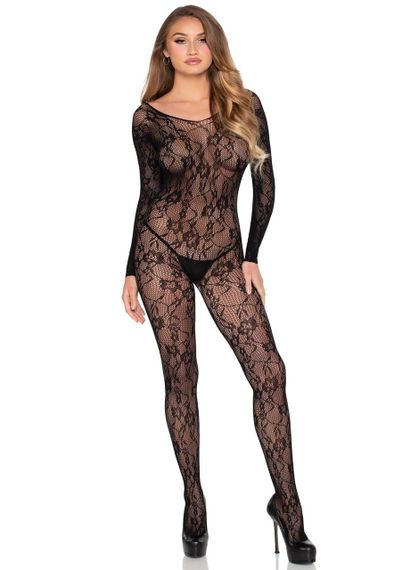 Бодістокінг Leg Avenue Crotchless Fishnet Bodystocking One Size Black Sex Aura | Зображення 1