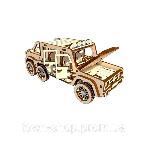 Деревянный конструктор "Пикап 6х6" OPZ-001, 174 детали | Зображення 4