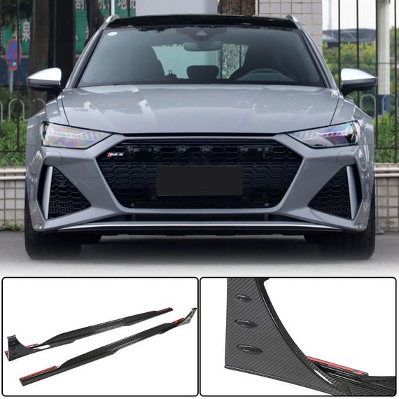Бокові пороги (для RS6, Карбон) для Ауди A6 C8 2018- рр