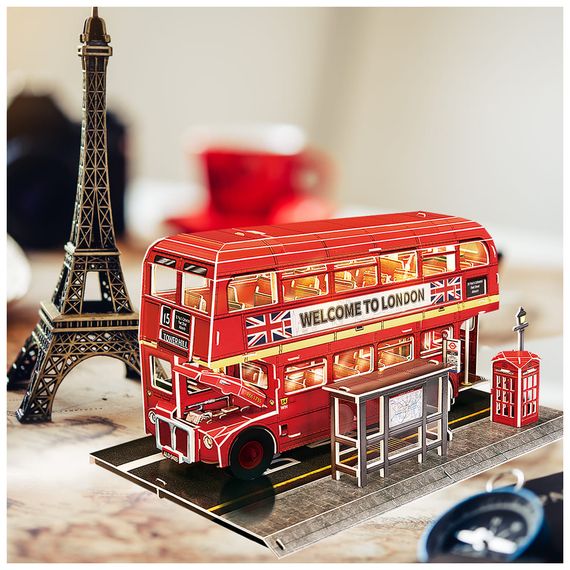 Пазл Cubic Fun Тривимірна головоломка-конструктор City Line Лондонський автобус з LED підсвіткою (L538h) | Зображення 3