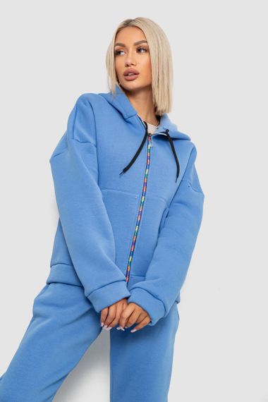 Спортивный костюм женский на флисе, цвет джинс, 238R5715 | Зображення 1