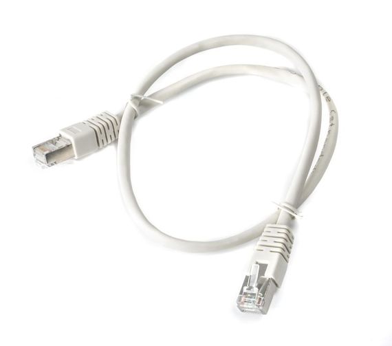 Патч корд Cablexpert PP22-0.5M, FTP, литий,  50u" штекер із фіксатором, 0.5 м, сірий | Зображення 1