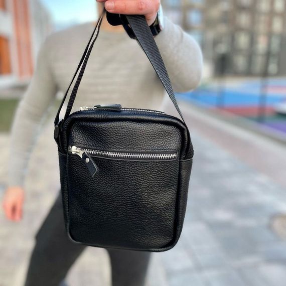 Сумка ділова для документів, Поштова сумка для документів чоловіча чорна вертикальна щоденна HC-48 | Зображення 7