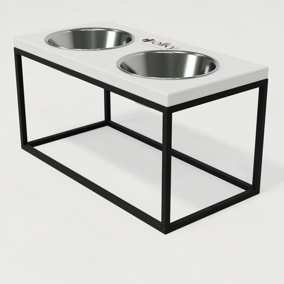 Миски на подставке для средних и больших собак Hollky Base L (2 × 0,95 л) BL-422120-BLWH | Зображення 2