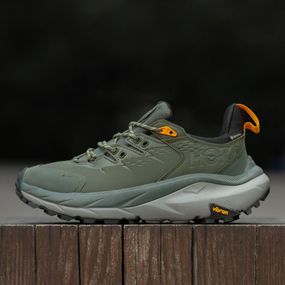 Кросівки демісезонні шкіряні Hoka GTX колір олива