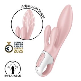 Вібратор-кролик надувний Satisfyer Air Pump Bunny 3, 12 режимів, подвійний відросток Sex Aura