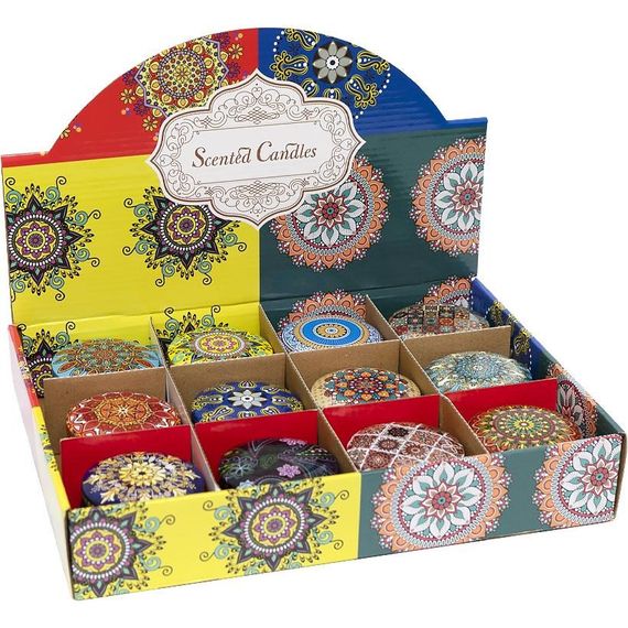 Ароматична свічка "Орнамент" 8649O у залізній баночці, в асортименті | Зображення 1