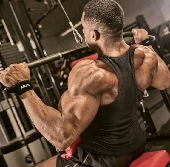 Лямки для тяги RDX S4 Gym Cotton Gel Straps Black Plus (WAC-S4B+) | Зображення 1