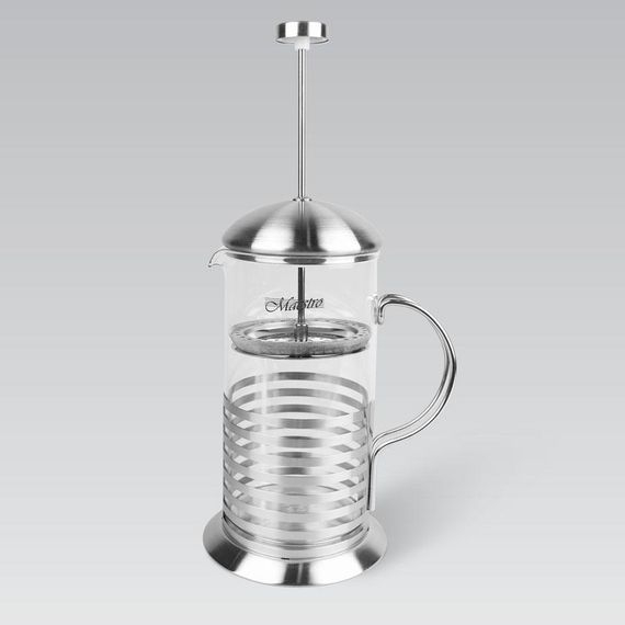 Френч-прес 1 л Maestro MR-1664-1000 скляний заварник для чаю та кави | Зображення 2