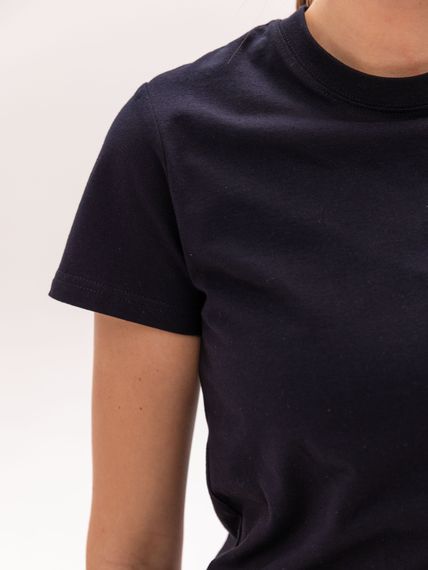 Футболка жіноча базова чорного кольору, 2XL | Зображення 2