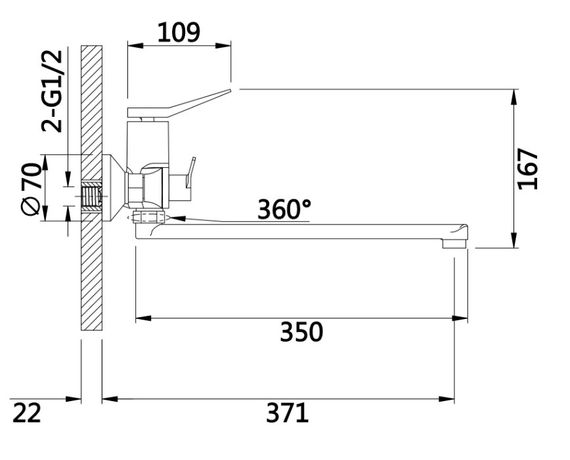 Змішувач для ванни Qtap Presto з душовим гарнітуром Graphite QTPRE2601GRP45583 | Зображення 7